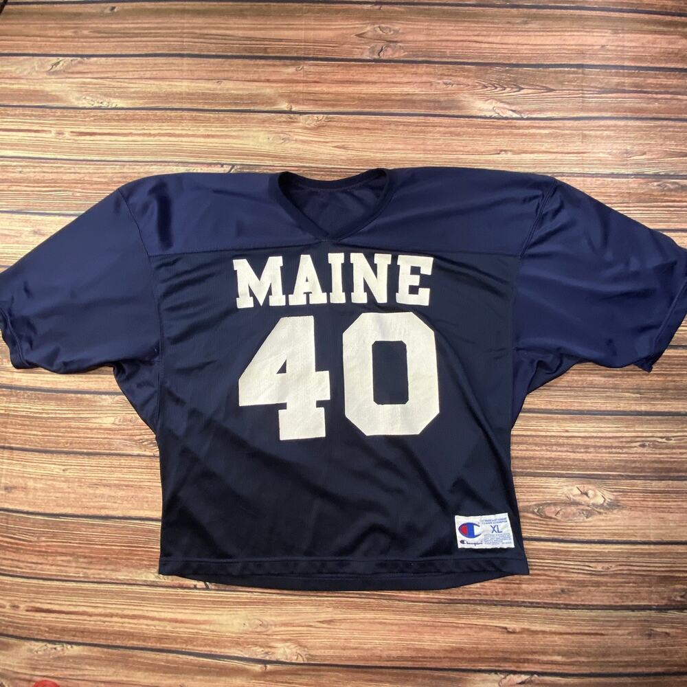Champion University Maine Black Bears Football Jersey Men's XL Blue #40
